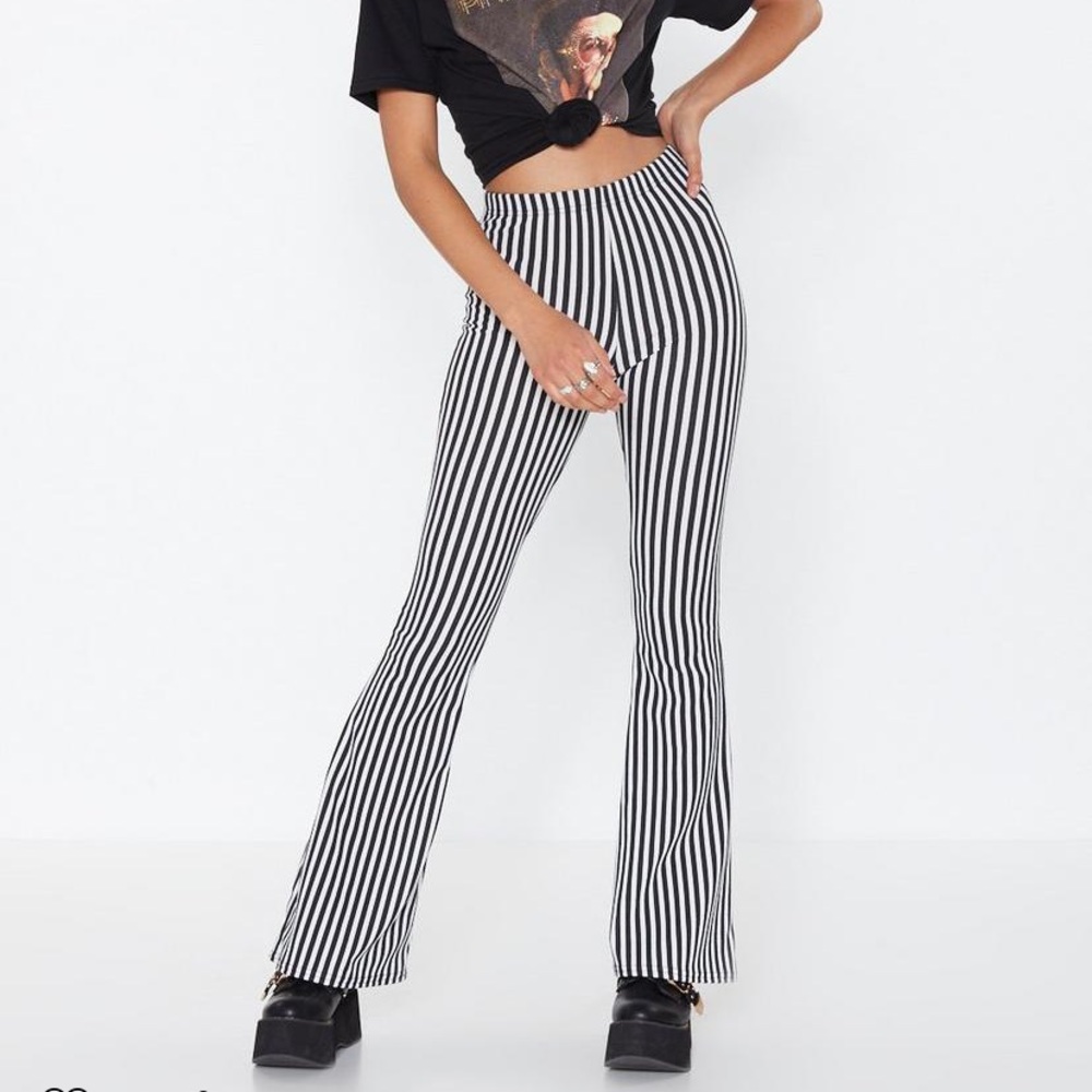 Nasty Gal stripe flare pants